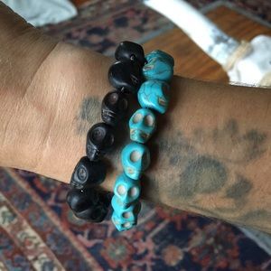 Set of 2 Skull Bracelets